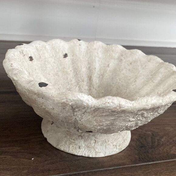 BRAND NEW - English garden rustic floral pedestal bowl farmhouse decor - Picture 3 of 5